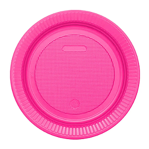 Prato Ps (Poliestireno) Raso Descartável Bello Festas Pink 15cm R.PRPK-15 Pacote Com 10